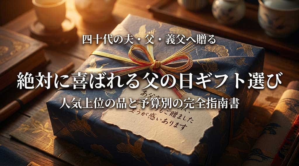 40代の父・夫・義父へ贈る絶対に喜ばれる父の日ギフト選びの表紙スライド