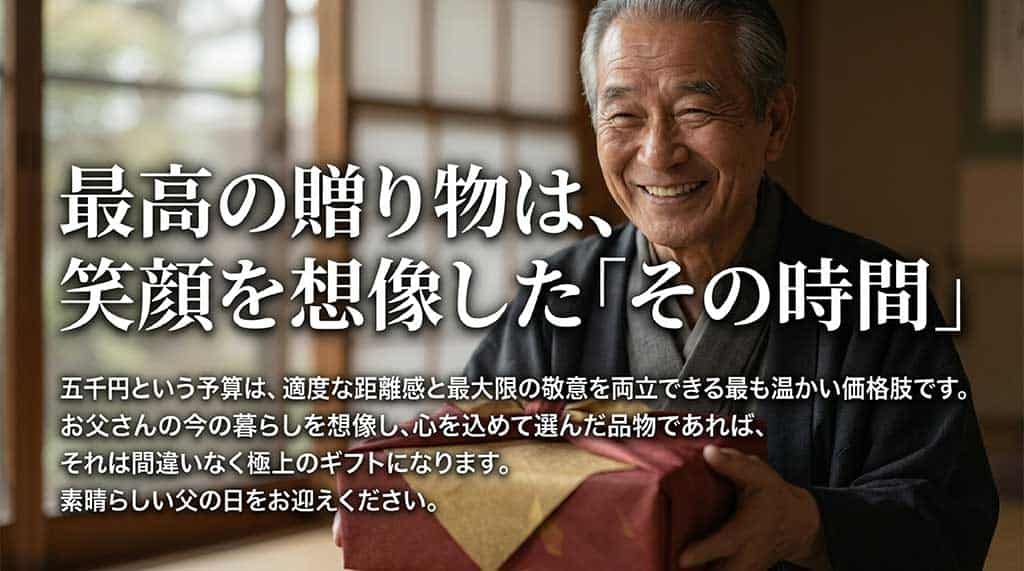 予算5000円の父の日ギフトは相手の笑顔を想像して選ぶ時間が最高の贈り物