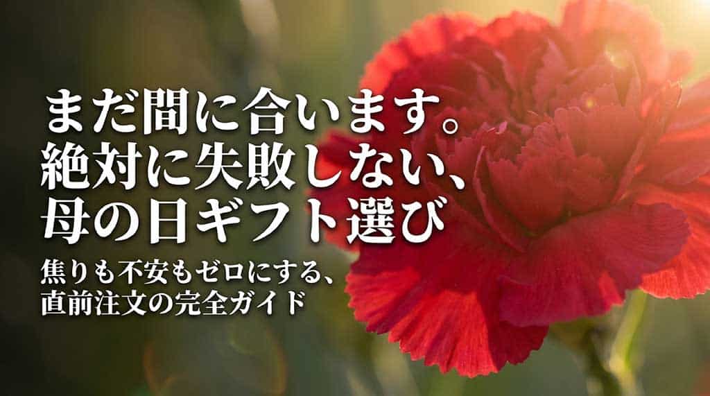 日比谷花壇の母の日ギフト選びで失敗しないための直前注文完全ガイドの表紙スライド