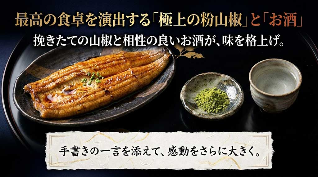 粉山椒とお酒のペアリングと手書きメッセージカードの重要性